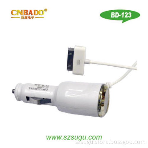 USB car charger with micro cable